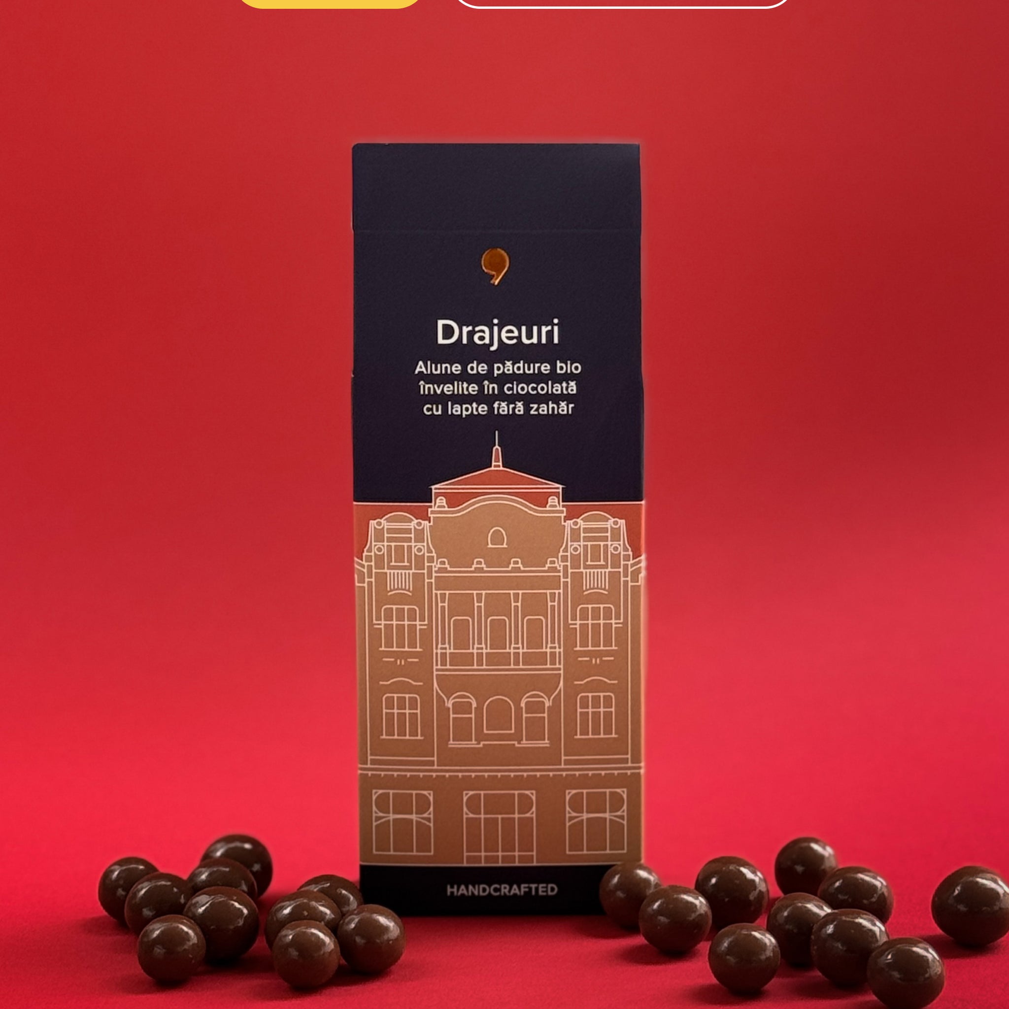 Bio hazelnuts coated in sugar-free chocolate (150g)